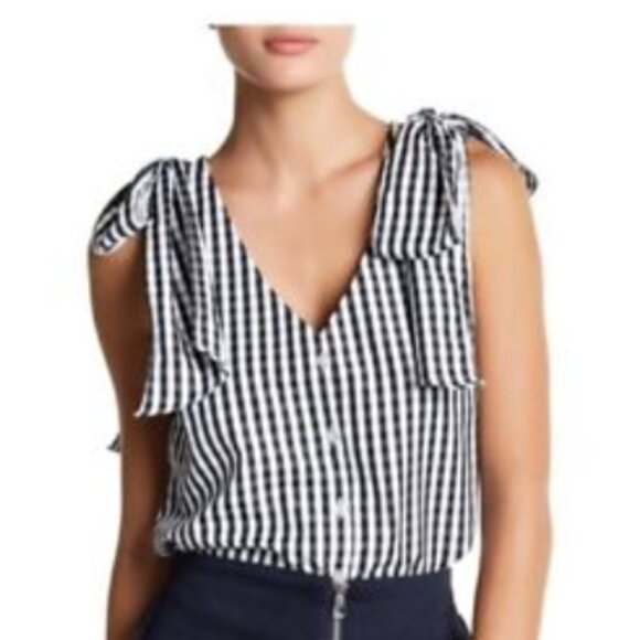 J.O.A. Gingham Tank Blouse M - Picture 1 of 6